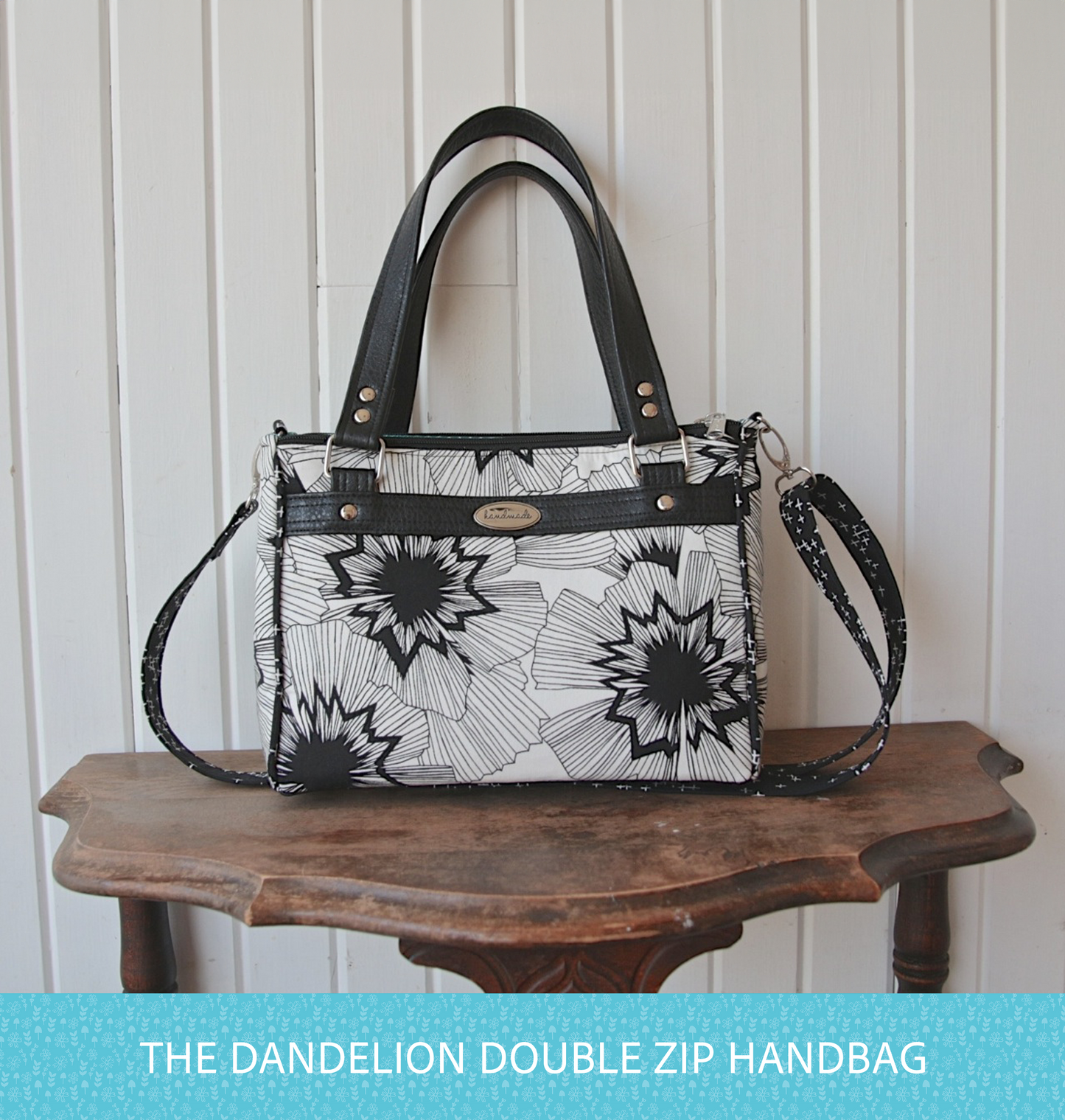 The Dandelion Double Zip Handbag - PDF Sewing Pattern