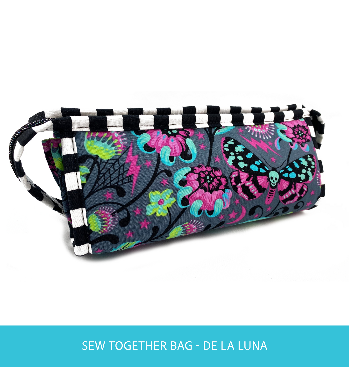 Sew Together Bag - handmade organizer bag in Tula Pink De La Luna