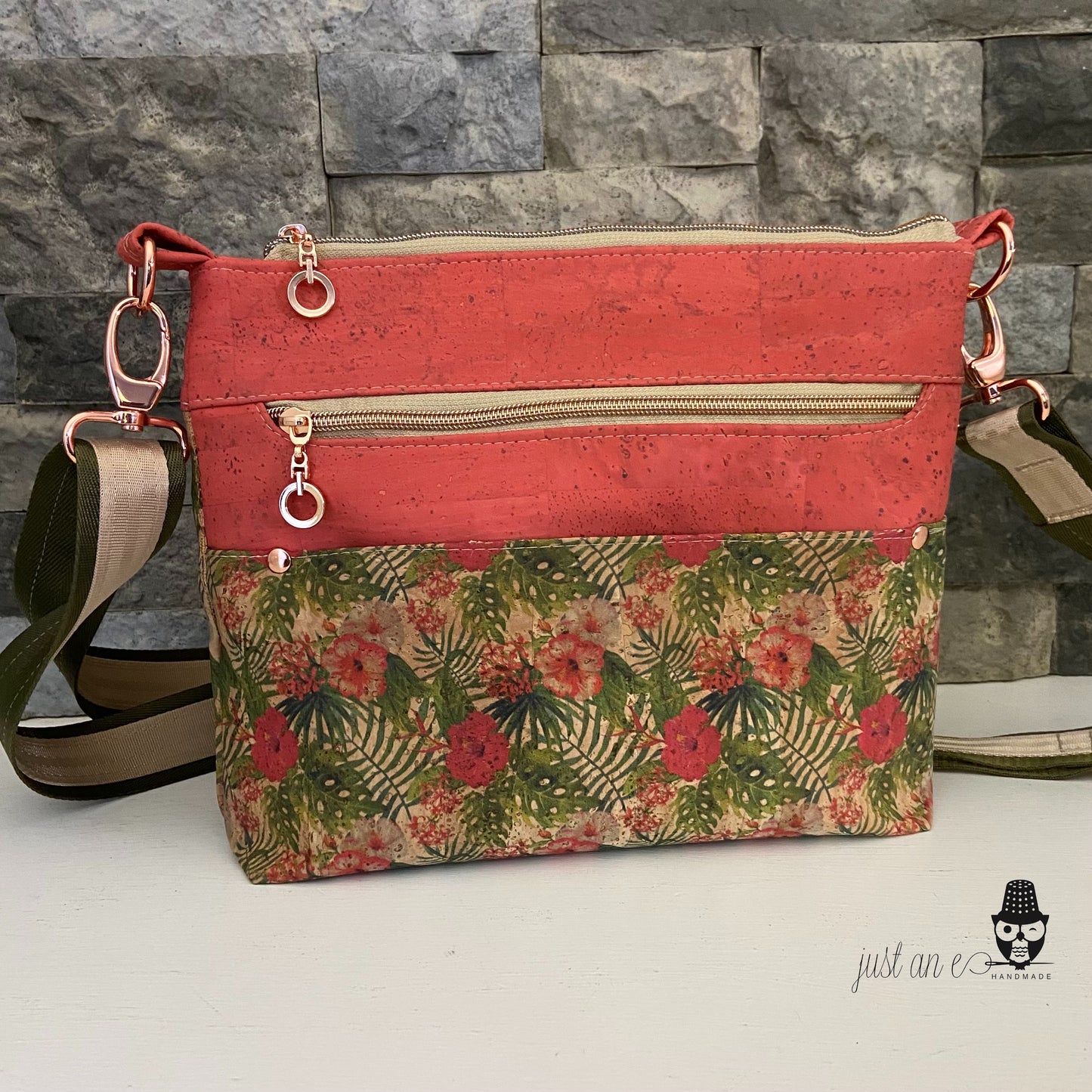 Zabelia Triple Zip Bag - PDF sewing pattern