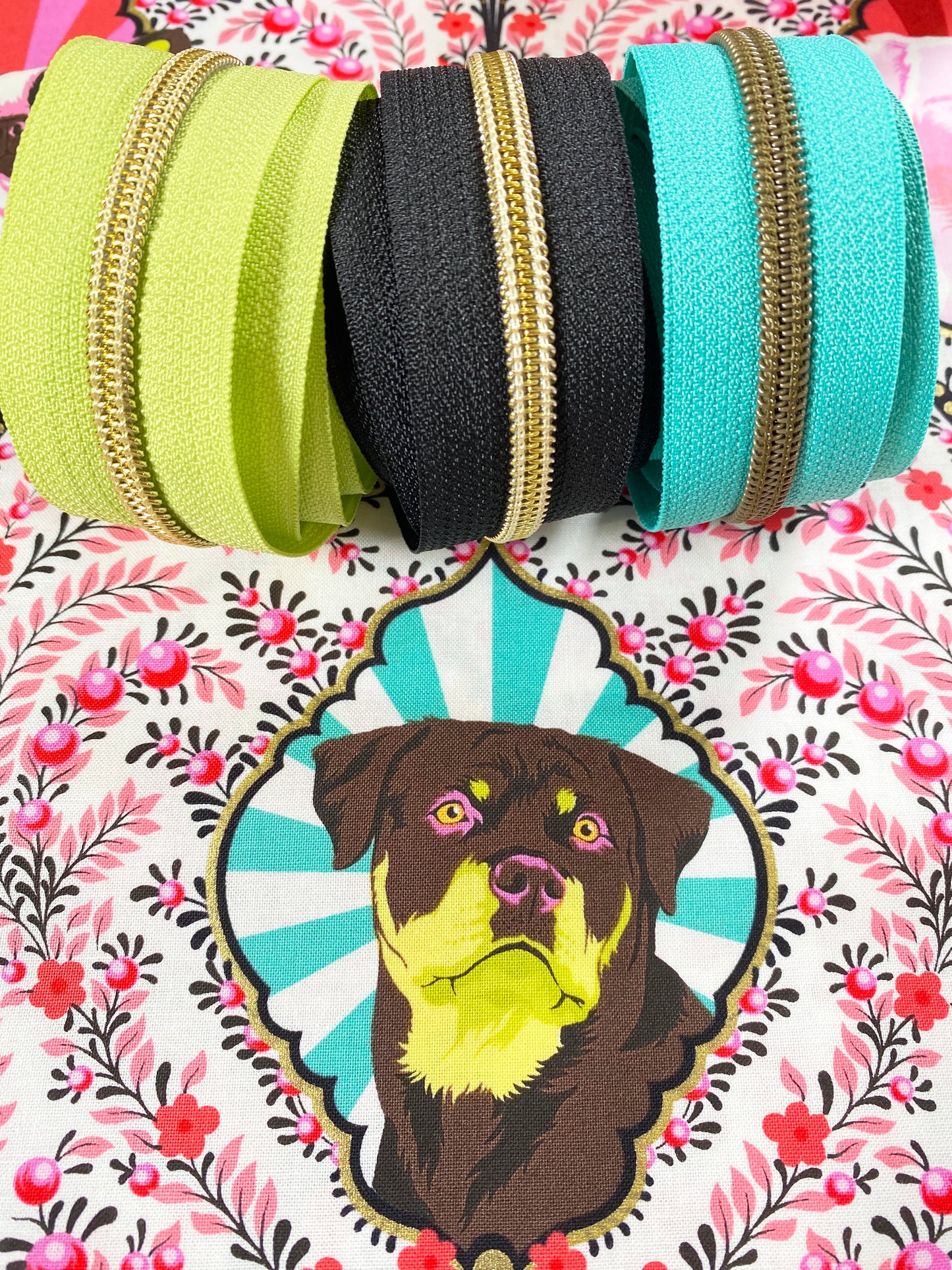 Besties - Tula Pink - Puppy Dog Eyes in Blossom