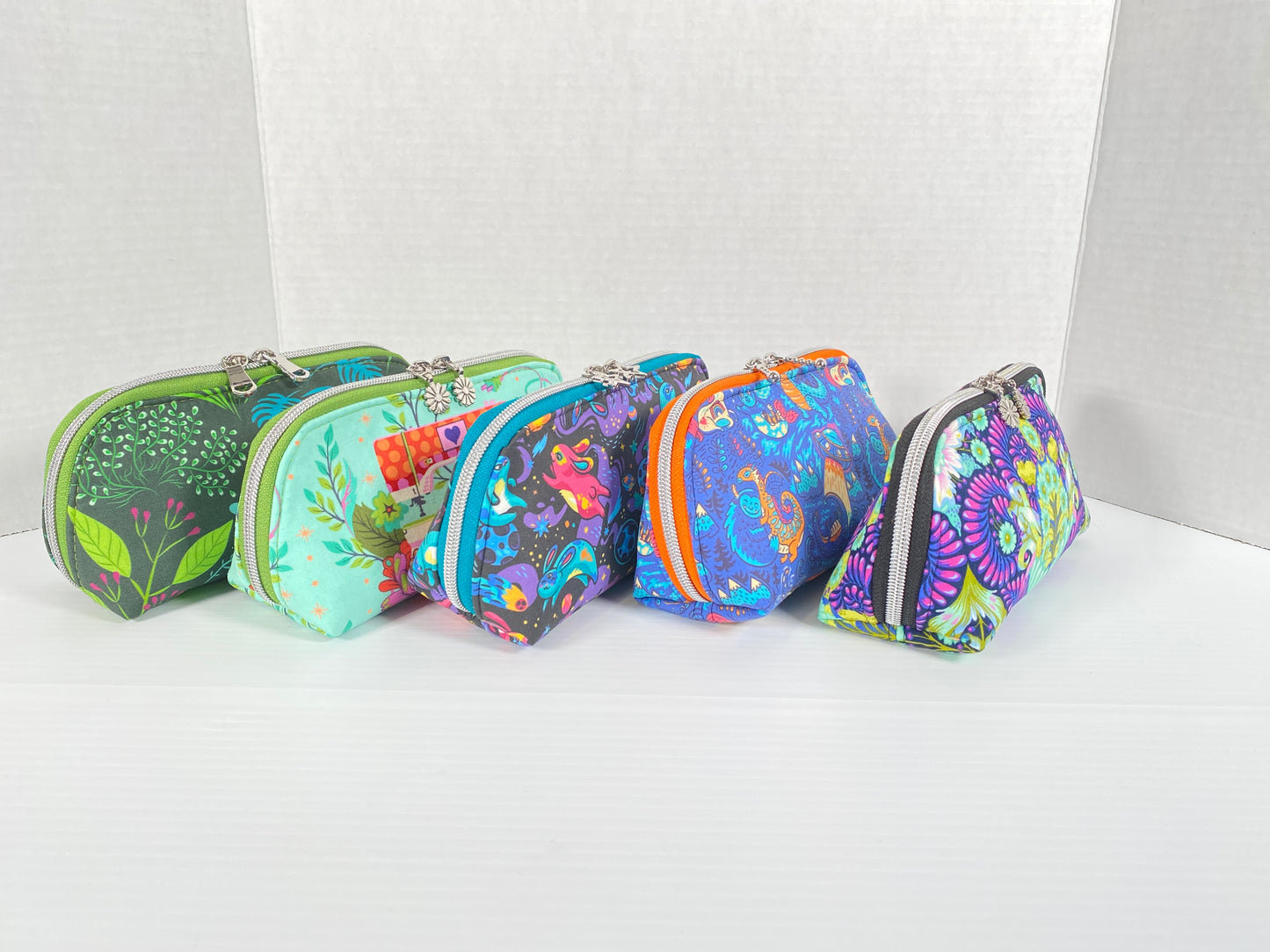 Crocus pouches - handmade cosmetic bags
