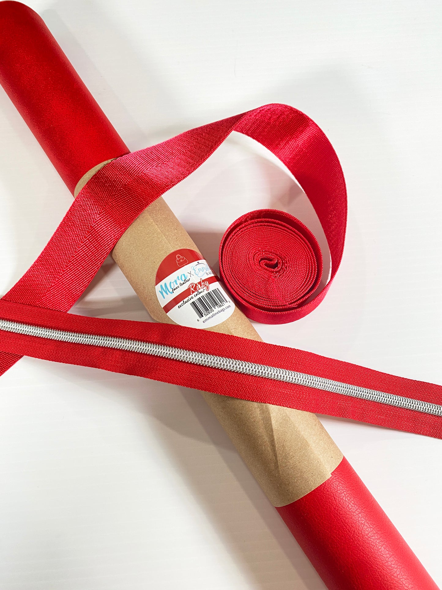 MORA Faux Leather - Ruby