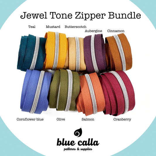 #5 Metallic Nylon Coil Zipper tape - Jewel Tone Bundle