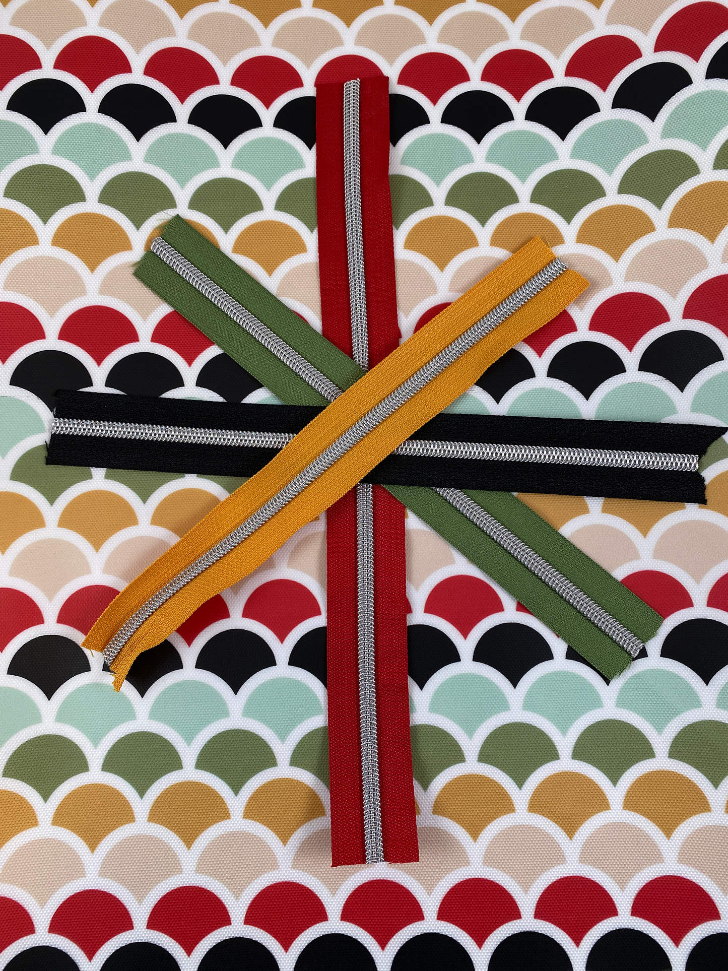 Printed Waterproof Canvas - Jewel Tone Scales