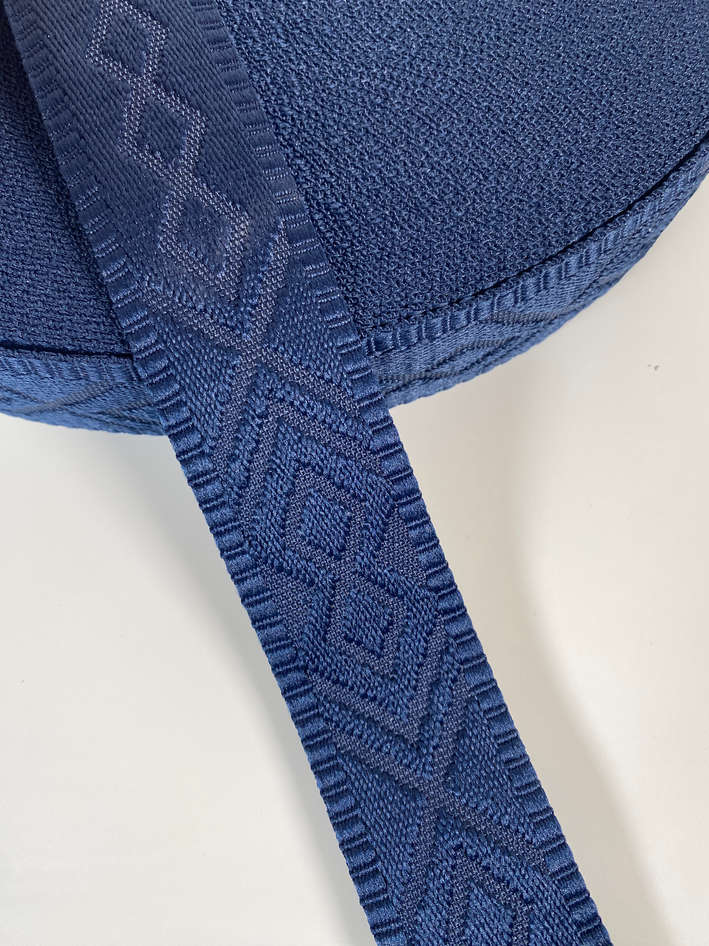 Knit Jacquard Webbing - NAVY - 1.5" wide