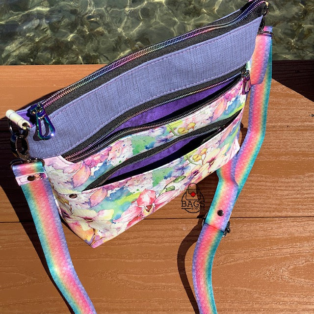 Zabelia Triple Zip Bag - PDF sewing pattern