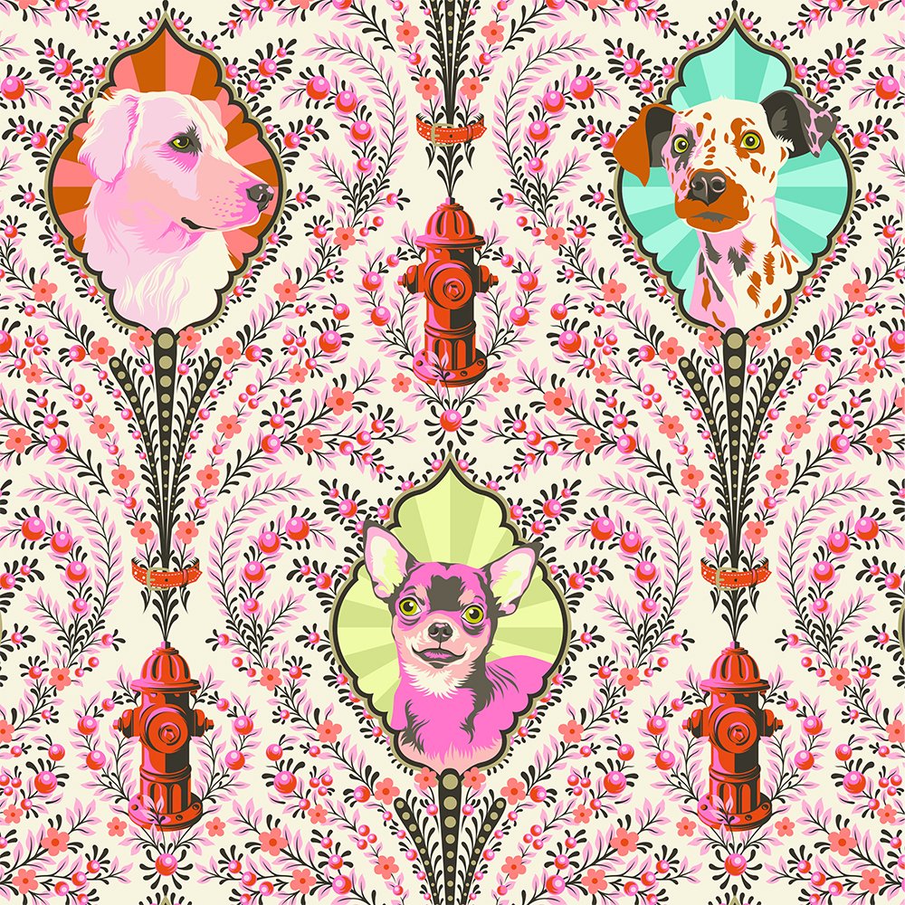 Besties - Tula Pink - Puppy Dog Eyes in Blossom