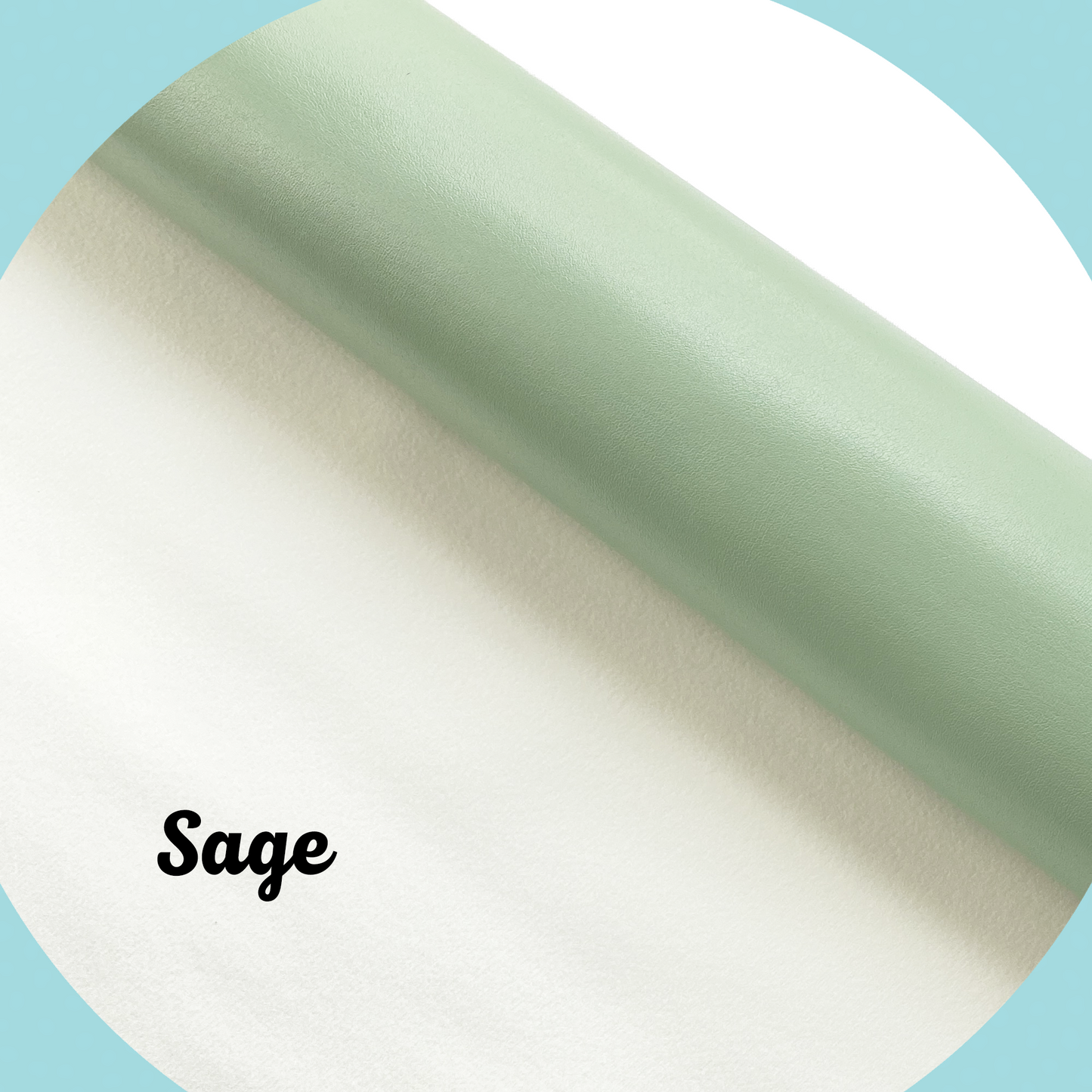SOLID Faux Leather - Sage
