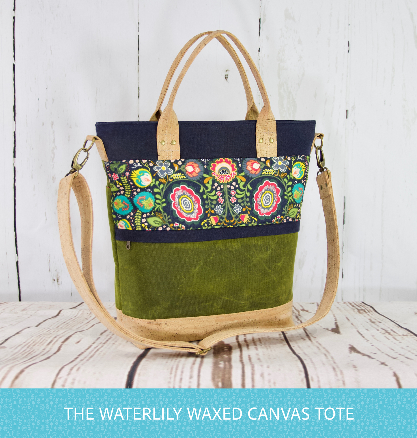 The Waterlily Waxed Canvas Tote (2 versions) - PDF Sewing pattern