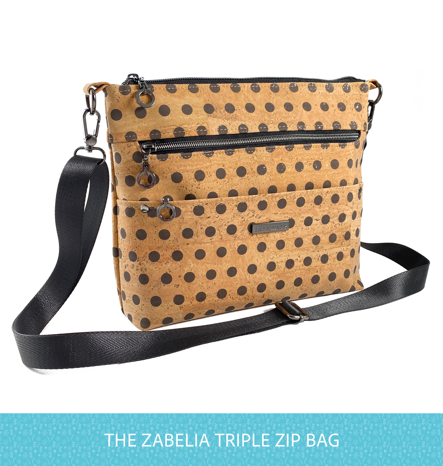 Zabelia Triple Zip Bag - PDF sewing pattern