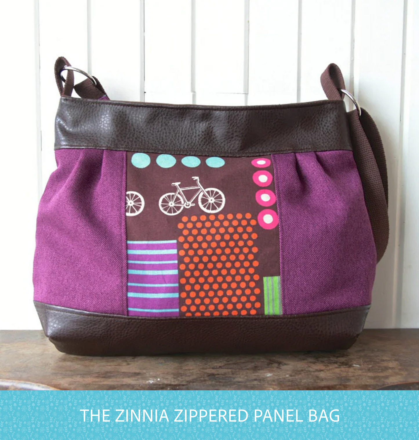 The Zinnia Zippered Panel Bag - PDF Sewing Pattern