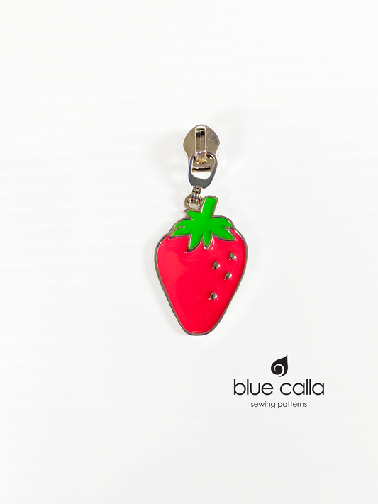#5 coil zipper pull - Strawberry