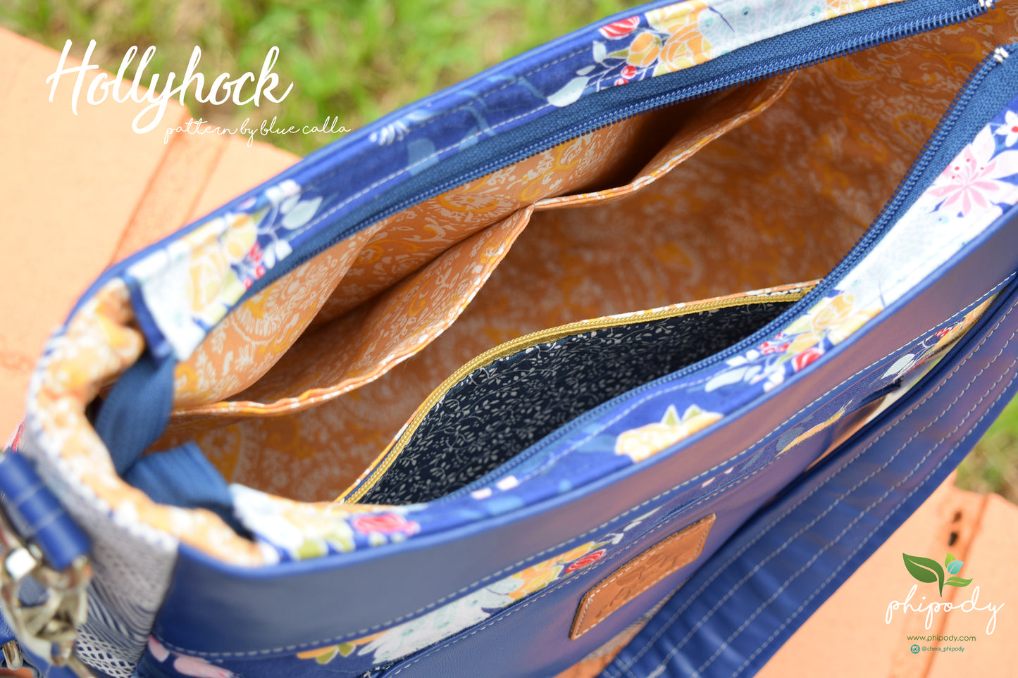 The Hollyhock Hobo Bag in 2 styles - PDF Sewing Pattern
