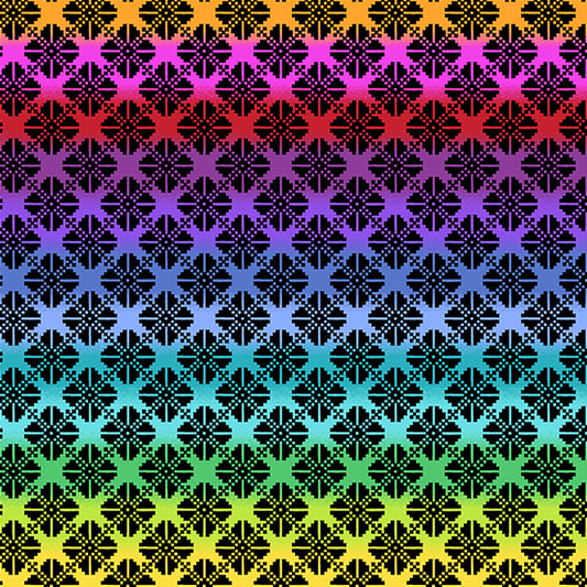 Rainbow Wonderland - Pinwheel Knit in Black