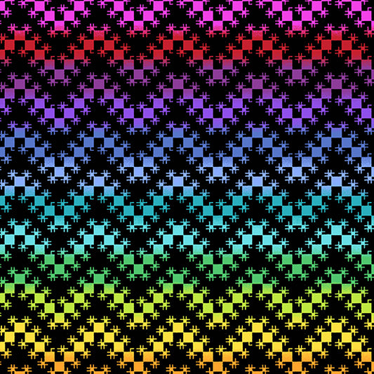 Rainbow Wonderland - Chevron Knit in Black