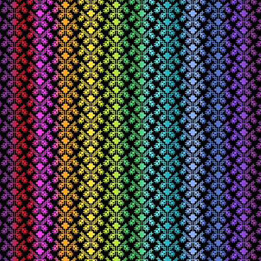 Rainbow Wonderland - Vine Knit in Black