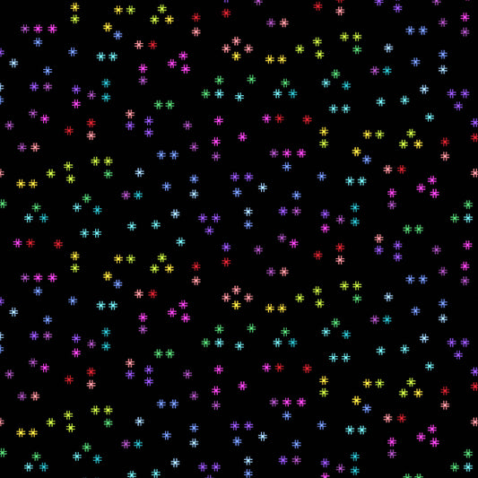 Rainbow Wonderland - Tic Tac Toe in Black