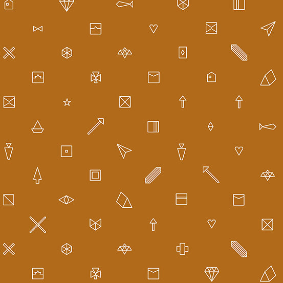 SALE - Hopscotch Century Solids by Alison Glass - Trinkets in Ginger