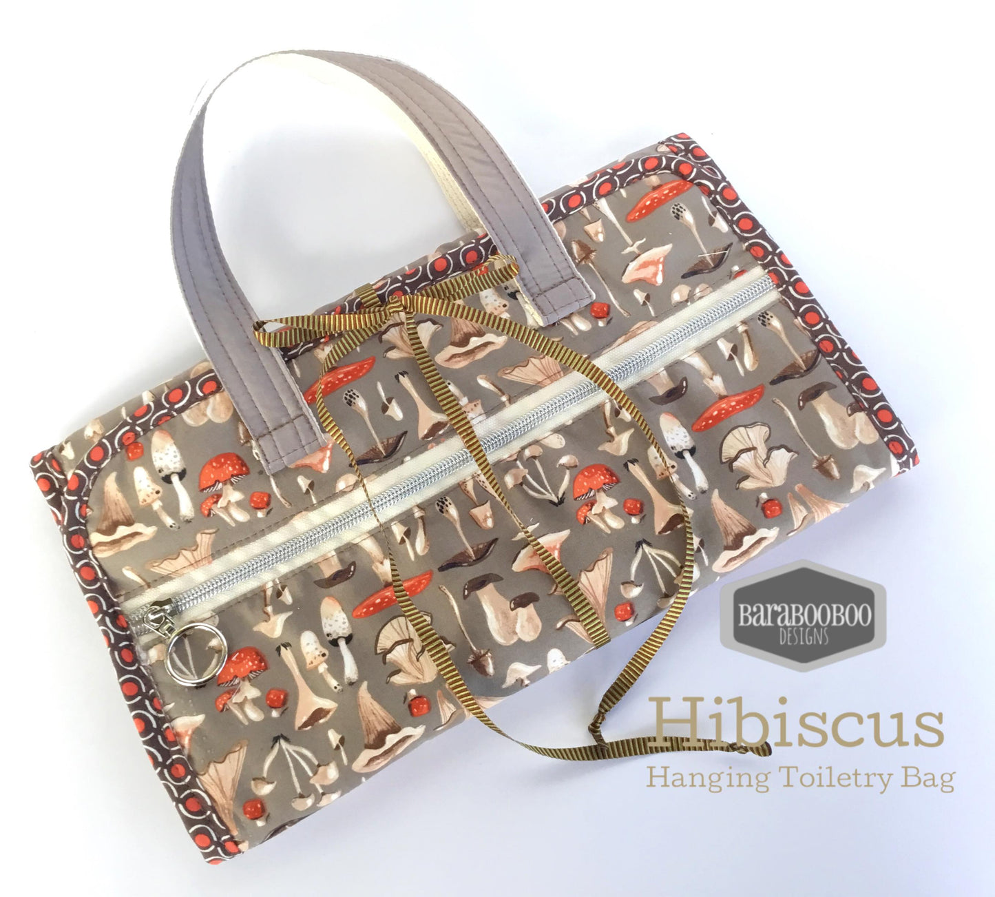 The Hibiscus Hanging Toiletry Bag - PDF sewing pattern