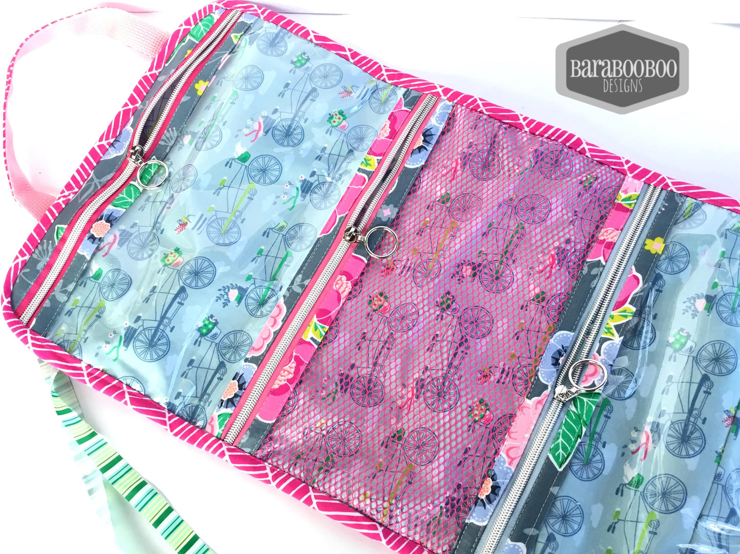 The Hibiscus Hanging Toiletry Bag - PDF sewing pattern