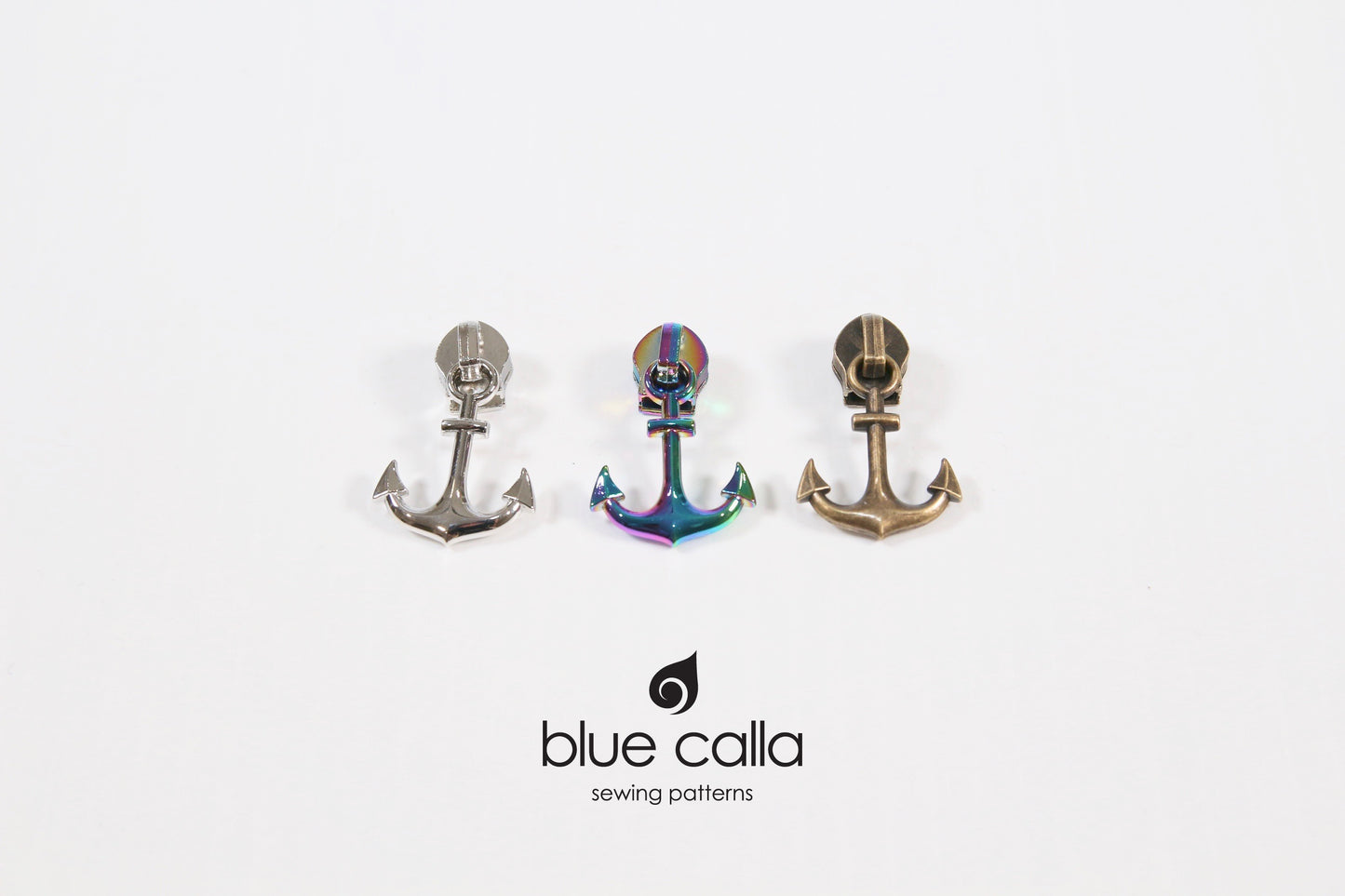 #5 coil zipper pull - Anchor