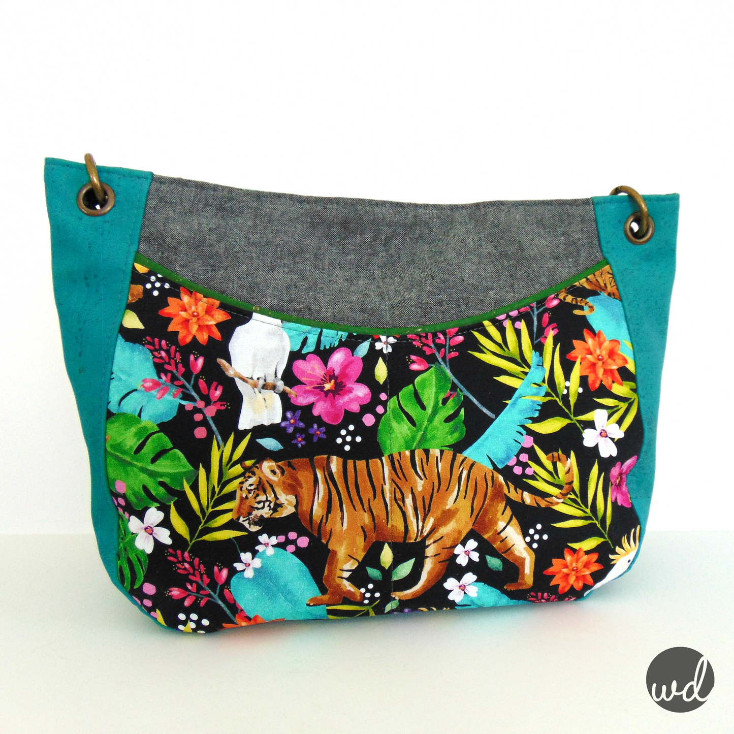 The Delphinium Hobo bag in 2 sizes - PDF sewing pattern