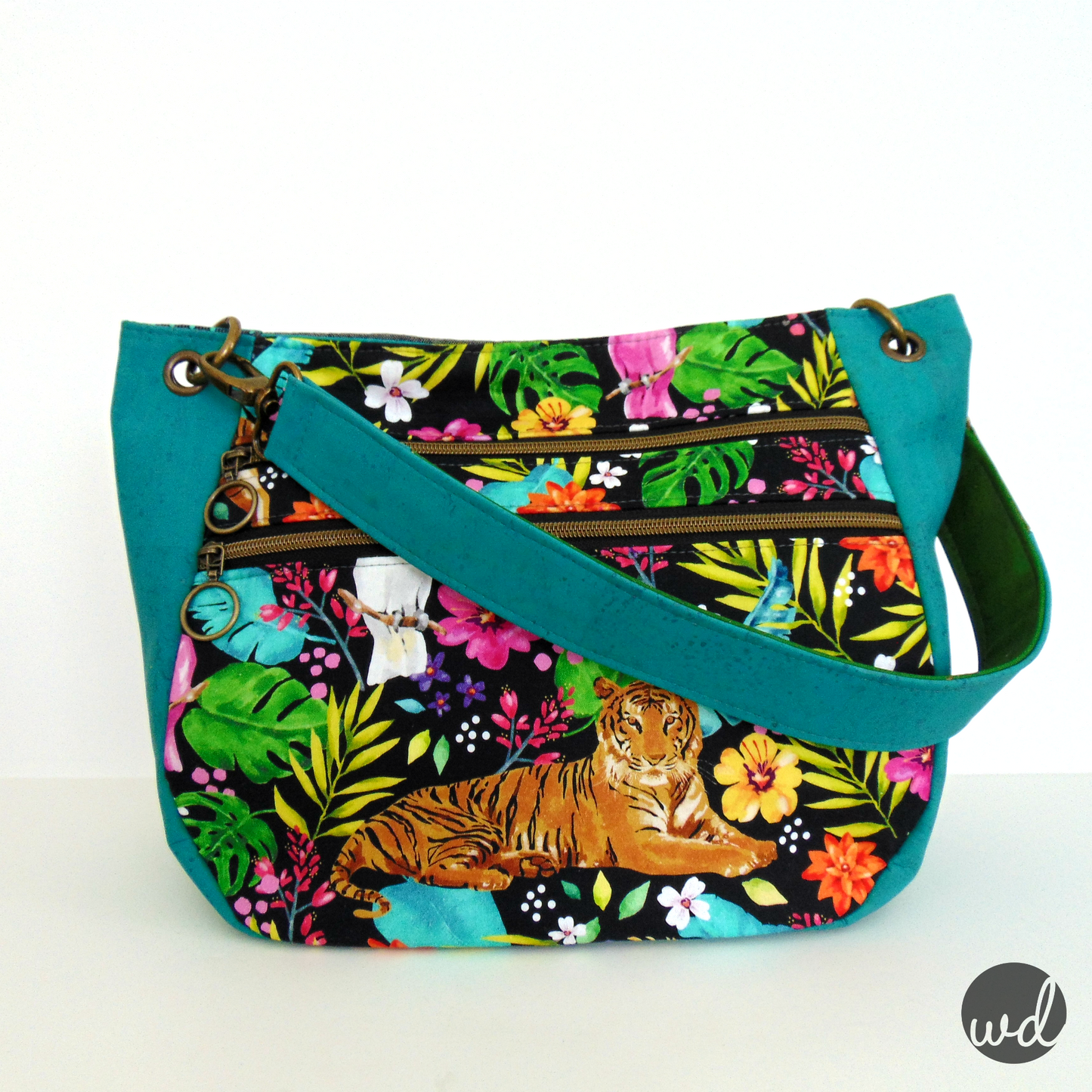 The Delphinium Hobo bag in 2 sizes - PDF sewing pattern