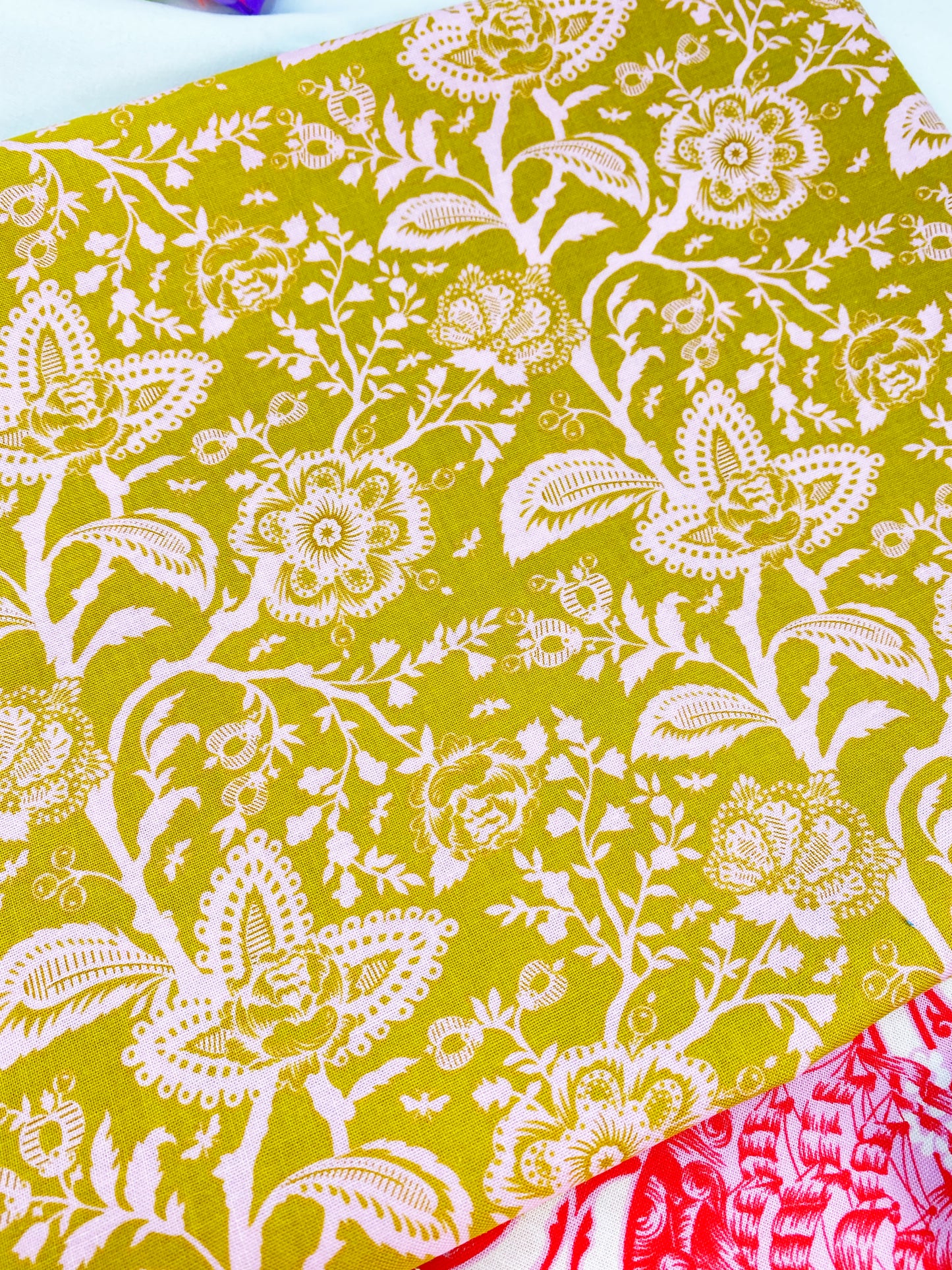Parisville Deja Vu - Tula Pink - French Lace in Hazelnut