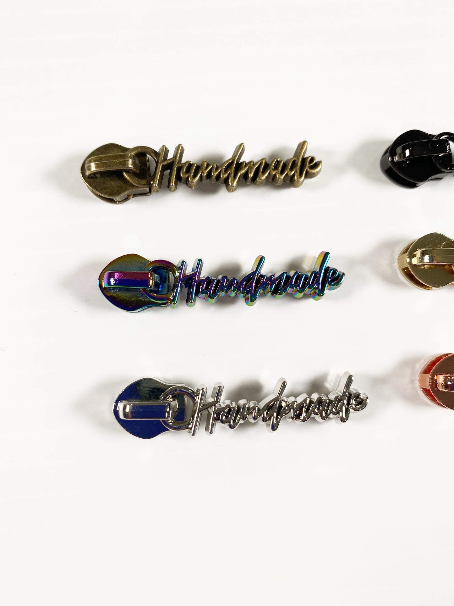 #5 coil zipper pull - Handmade Script