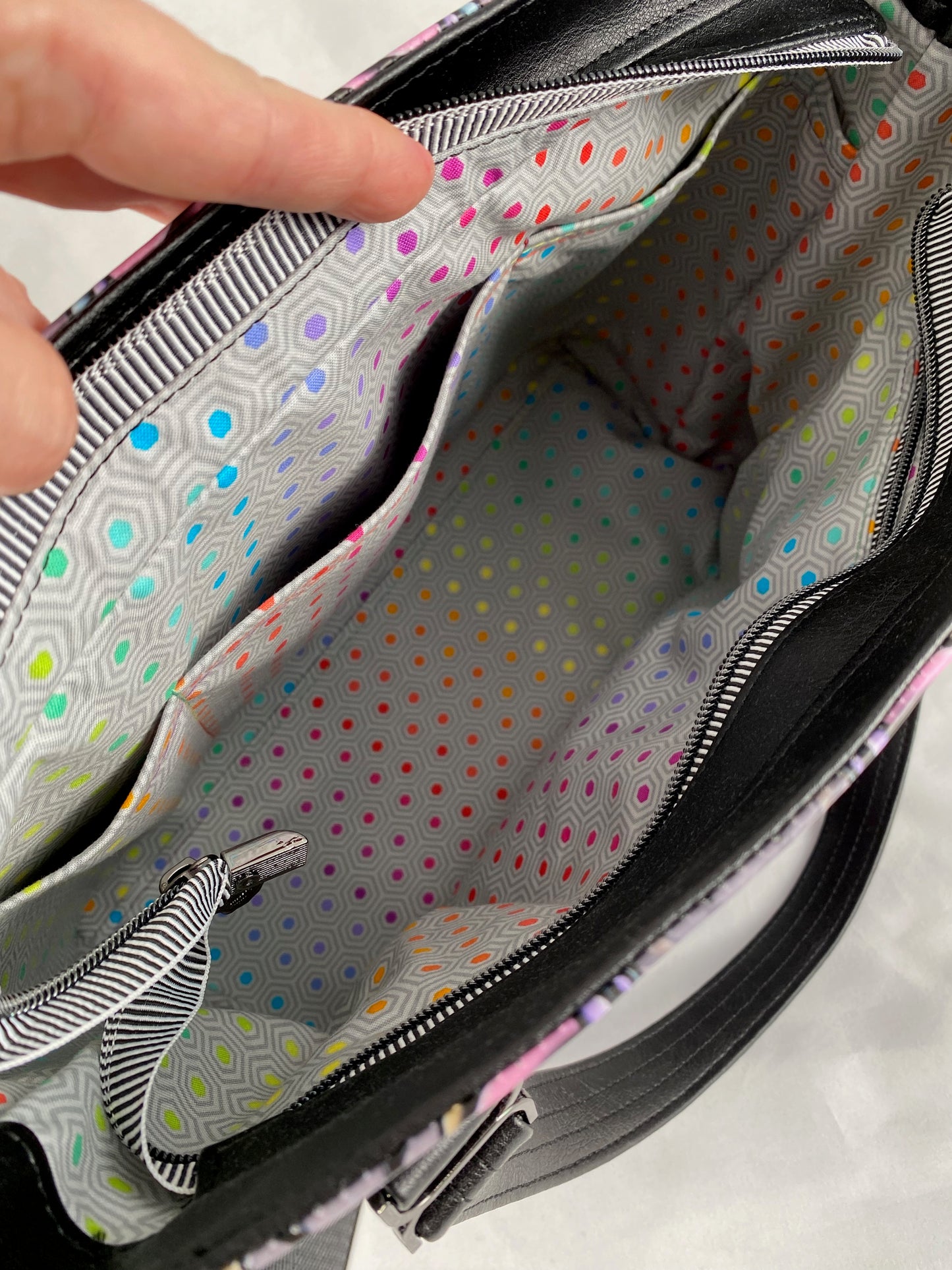 Passion Flower Tote - Skull Moth Vinyl on Grey