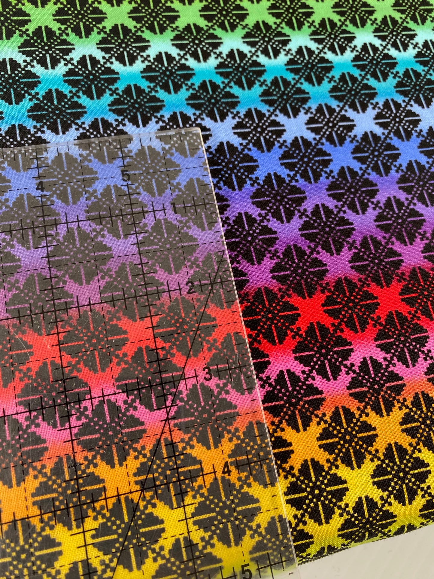 Rainbow Wonderland - Pinwheel Knit in Black