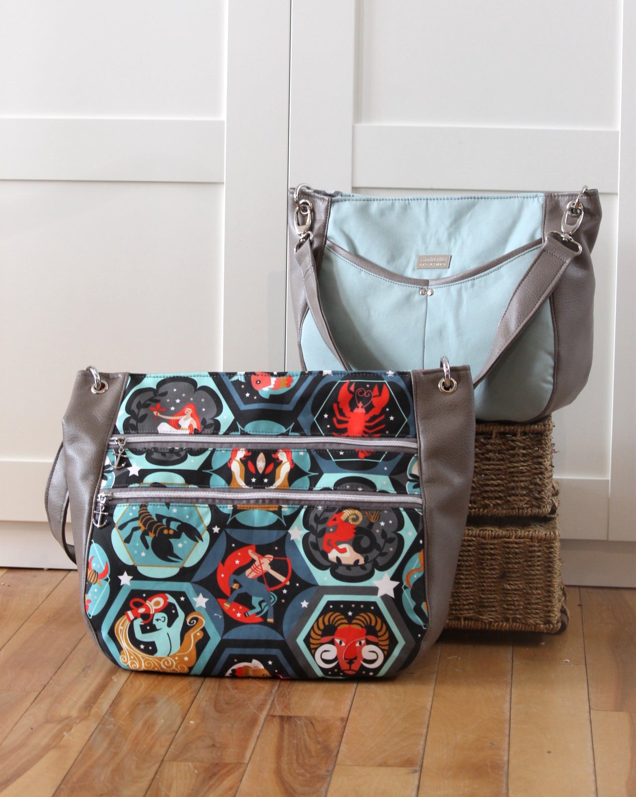 The Delphinium Hobo bag in 2 sizes - PDF sewing pattern