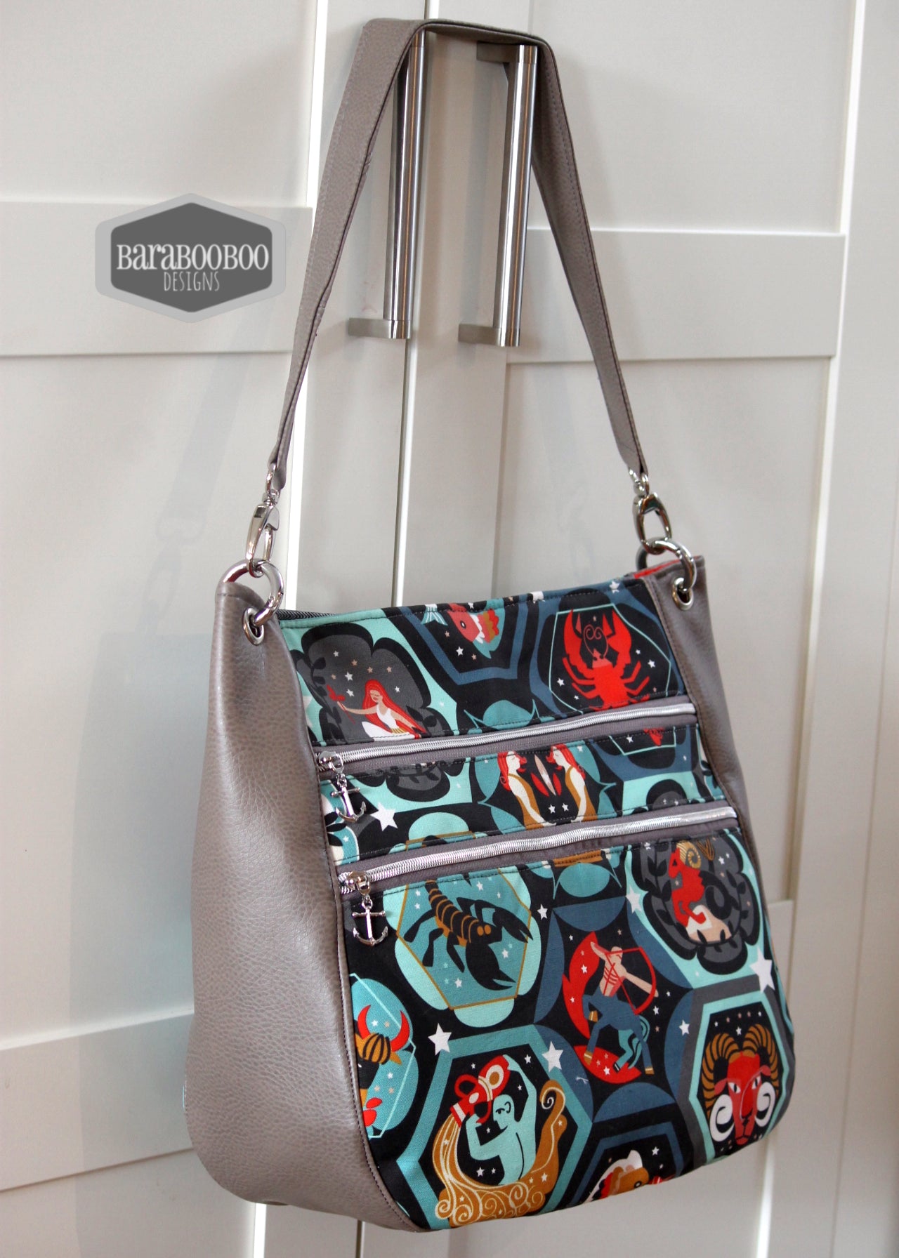 The Delphinium Hobo bag in 2 sizes - PDF sewing pattern