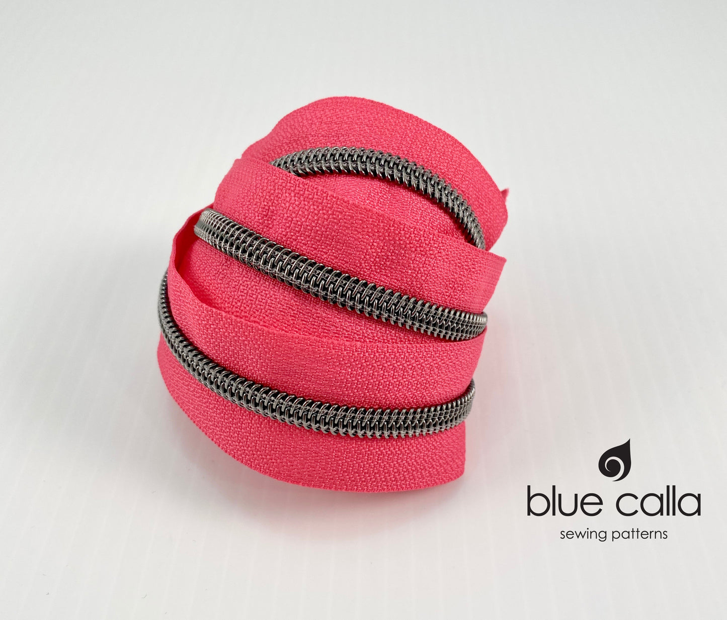 GUNMETAL COIL - LIPSTICK - #5 Metallic Nylon Coil Zipper tape
