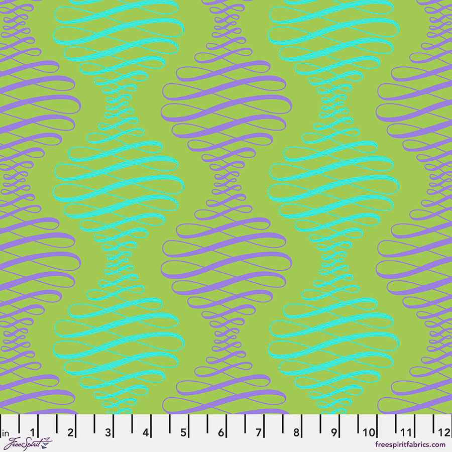 Parisville Deja Vu - Tula Pink - Spencer Stripe in Pistachio