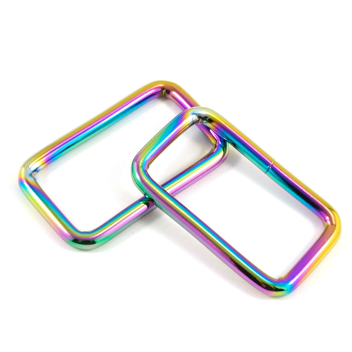 1.5" RECTANGLE RINGS (SET of 4) - Available in 5 metal finishes