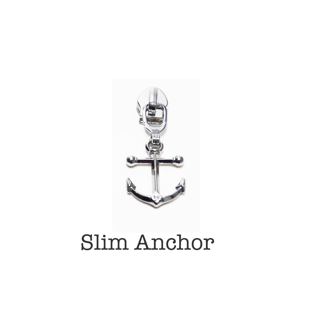 #5 coil zipper pull - Anchor