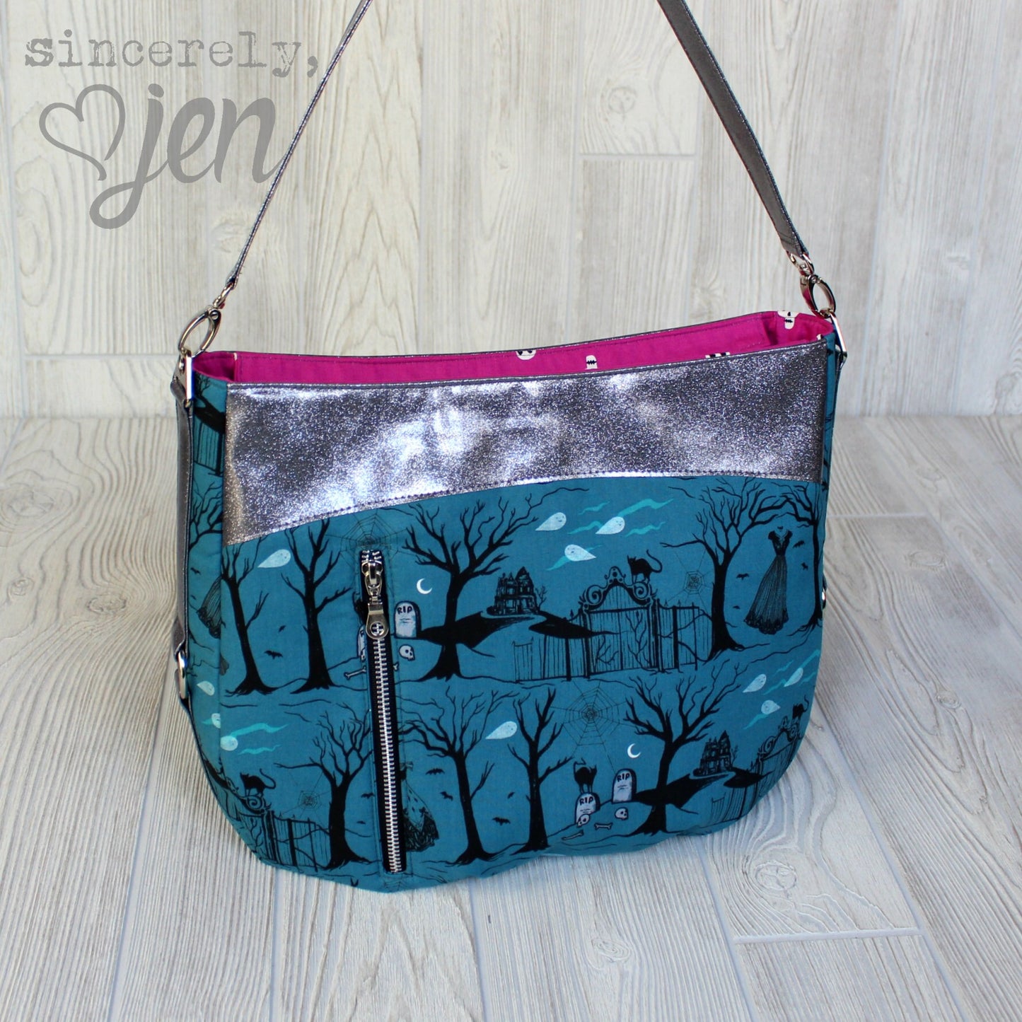 The Hollyhock Hobo Bag in 2 styles - PDF Sewing Pattern