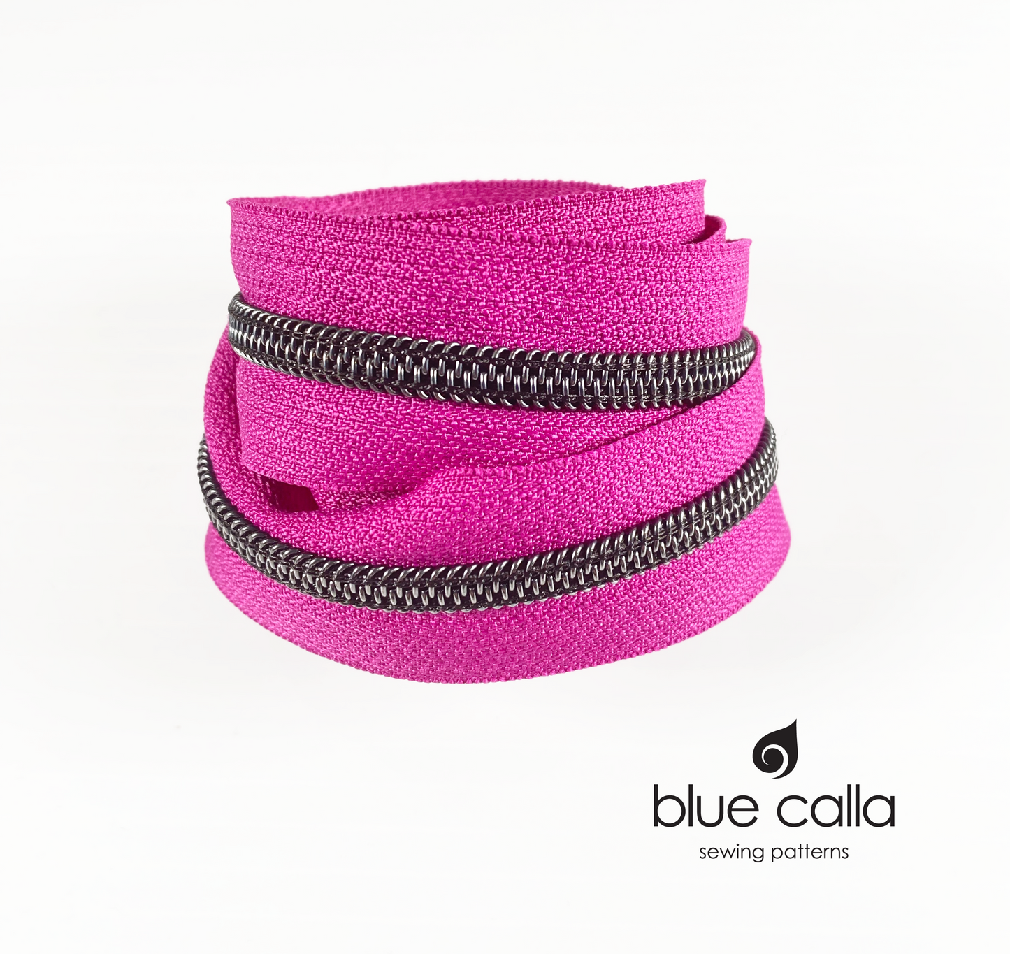 GUNMETAL COIL - MAGENTA - #5 Metallic Nylon Coil Zipper tape