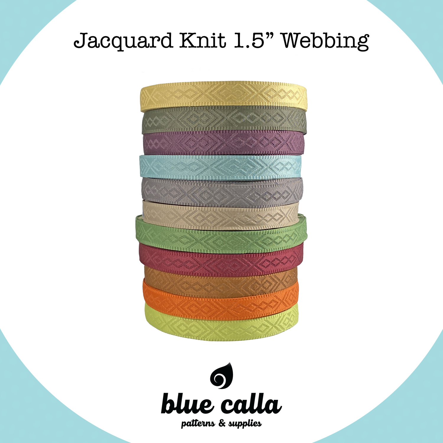 Knit Jacquard Webbing - 1.5" wide