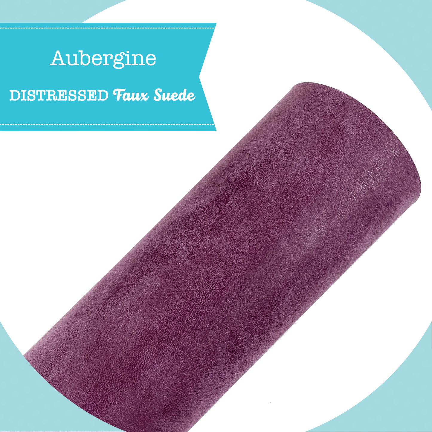 DISTRESSED Faux Suede - Aubergine