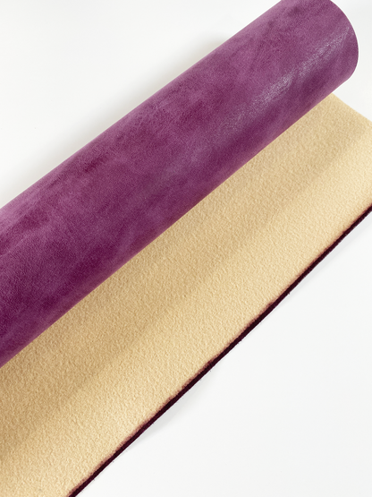 DISTRESSED Faux Suede - Aubergine