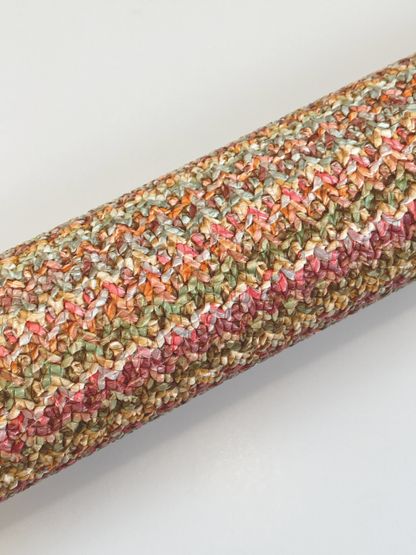 CROCHET Faux Leather - Autumn Rainbow