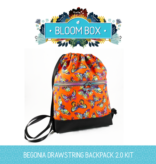 Bloom Box - Begonia Drawstring Backpack 2.0 Sewing Kit