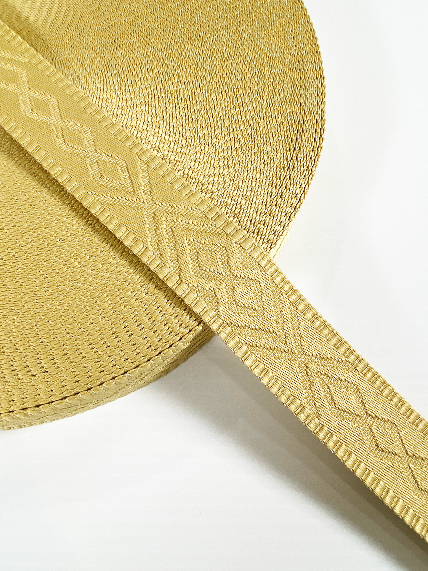 Knit Jacquard Webbing - BUTTERCREAM - 1.5" wide