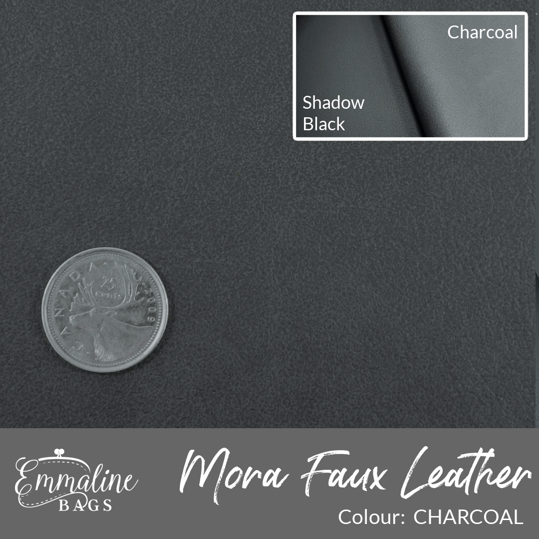 MORA Faux Leather - Charcoal