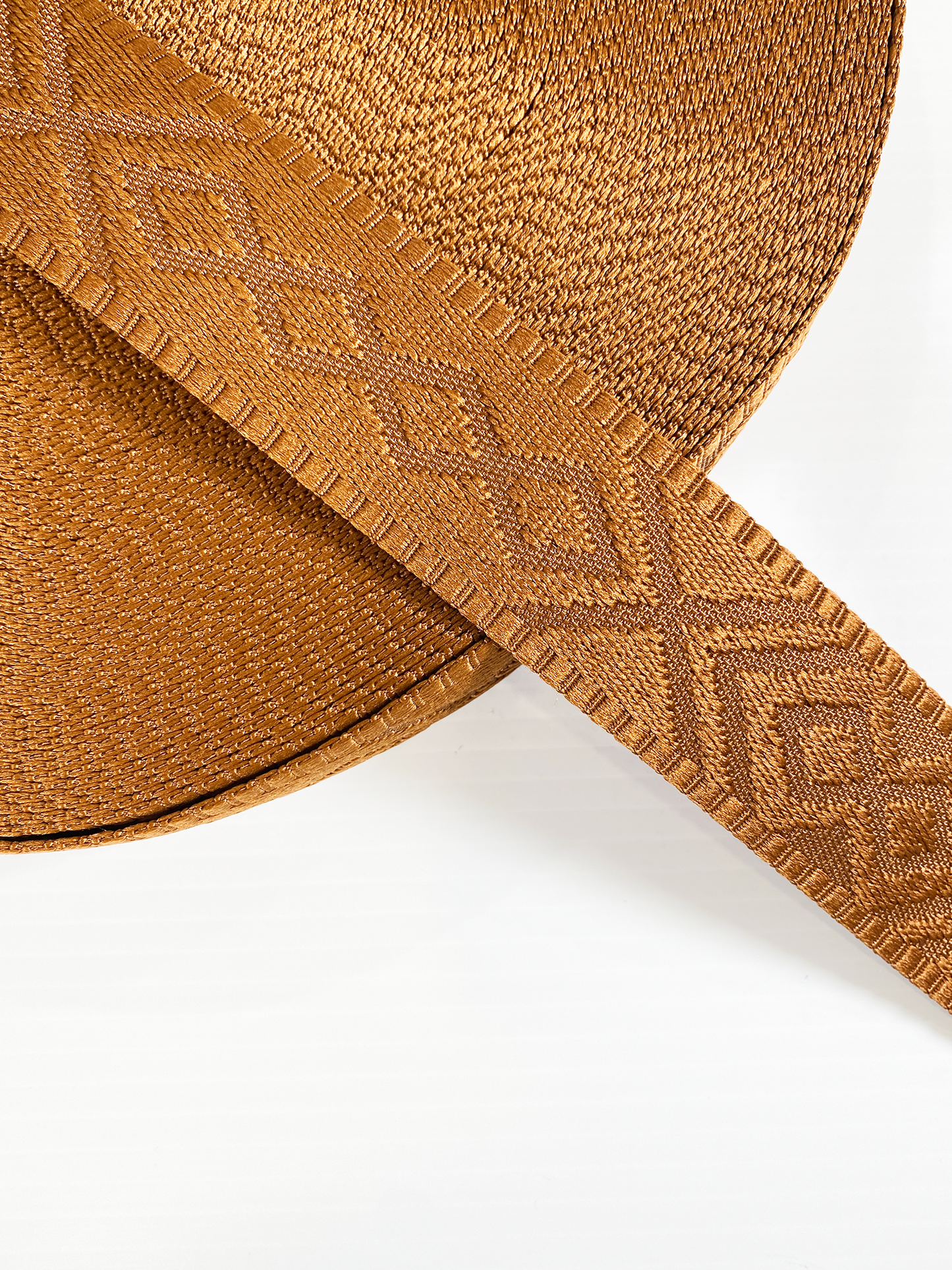 Knit Jacquard Webbing - CINNAMON - 1.5" wide