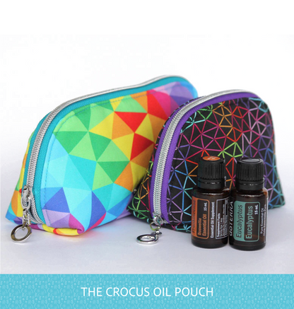 FREE The Crocus Oil Pouch in 2 sizes - PDF sewing pattern