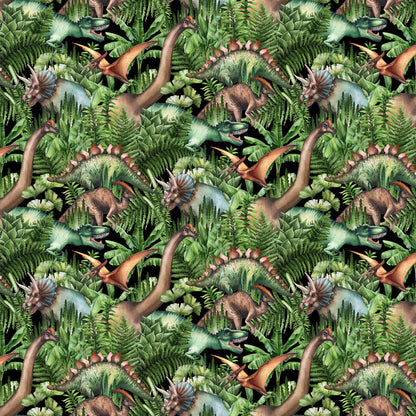 Paleo Tales - Dino Jungle in Black Multi