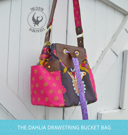 The Dahlia Drawstring Bucket Bag - PDF Sewing Pattern